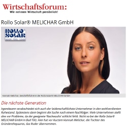 Wirtschaftsforum-Rollo Solar